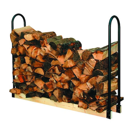 B & K Panacea Black Powder Coated Steel Log Rack 15206